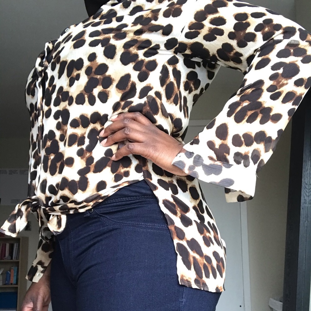 Philosophy Animal Print Blouse S